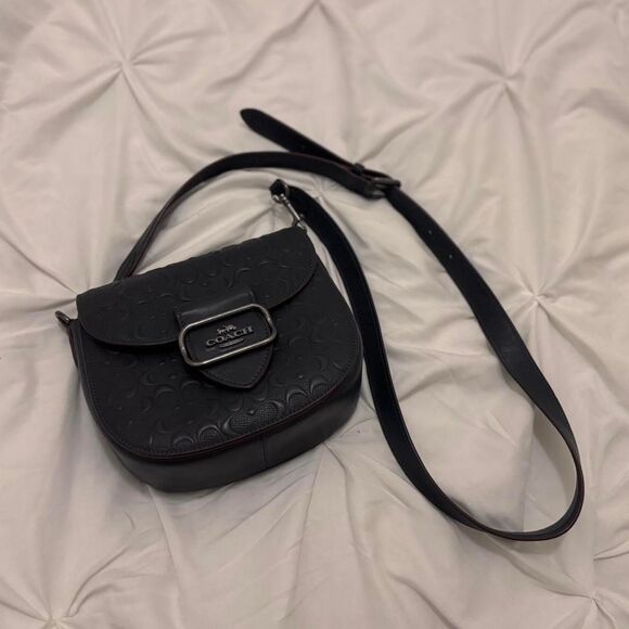 coach women's navy black purse - Picture 2 of 4